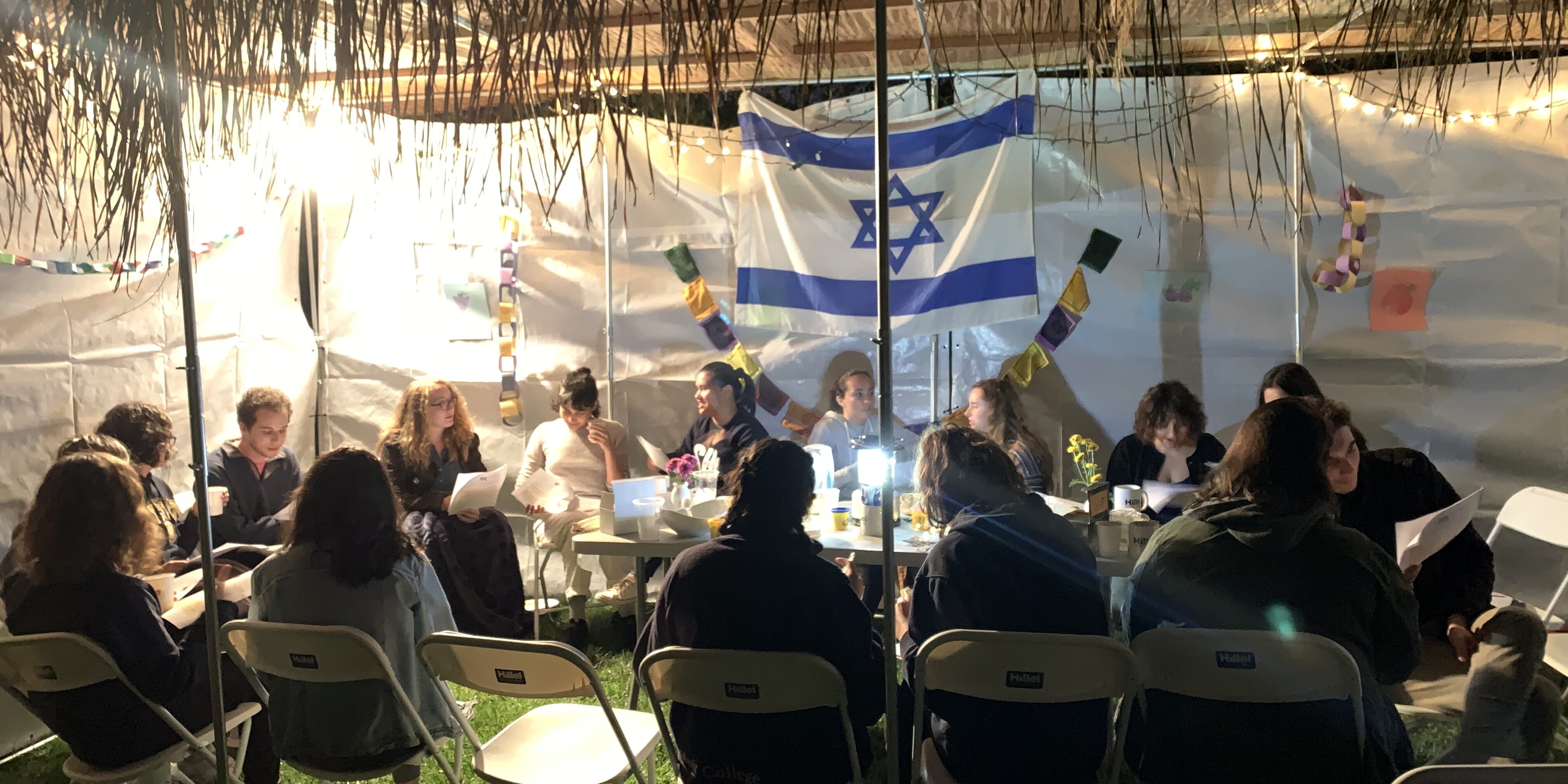JLF in the sukkah UCSD
